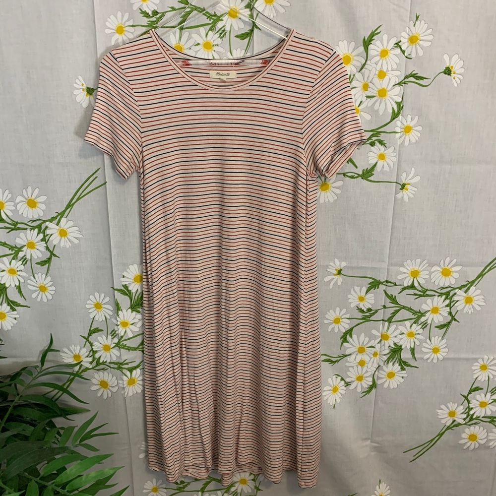 Madewell black and red striped T-shirt dress - Picture 5 of 6